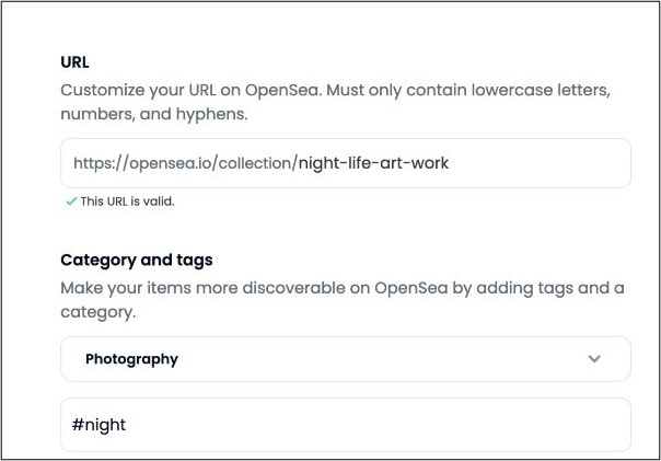 Collection Details in OpenSea