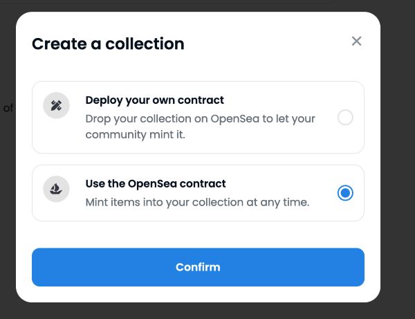 Create Collection in OpenSea